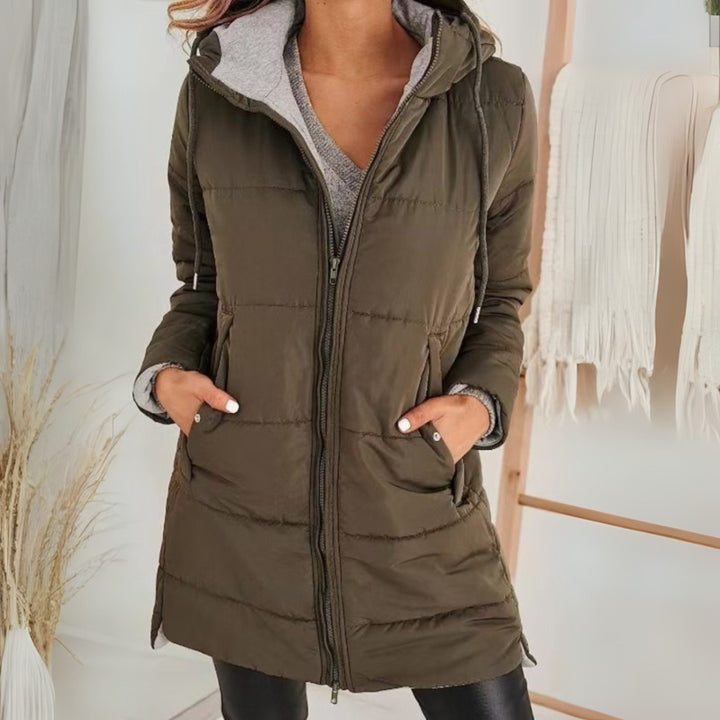 Tiffany | Relaxed Long Quilted Hooded Puffer Jacket