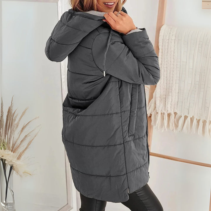Tiffany | Relaxed Long Quilted Hooded Puffer Jacket