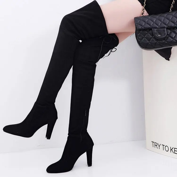 Tiffany | Timeless Over the Knee Thigh High Boots with Side Zip