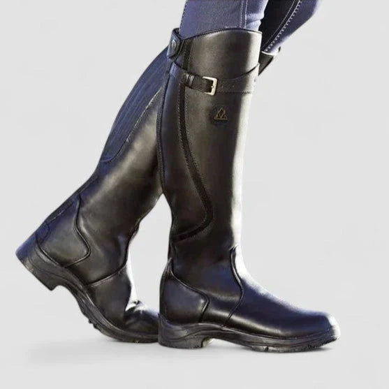 Victoria | Chic Knee High Boots with Buckle Strap Detail