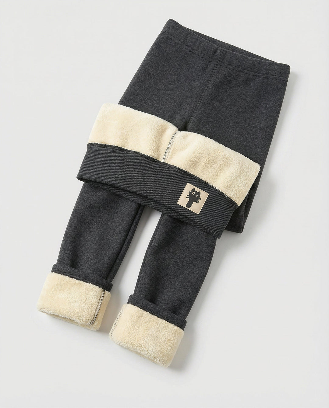 Victoria | Cozy Fleece Lined Leggings with Cuffed Roll-Up Hem