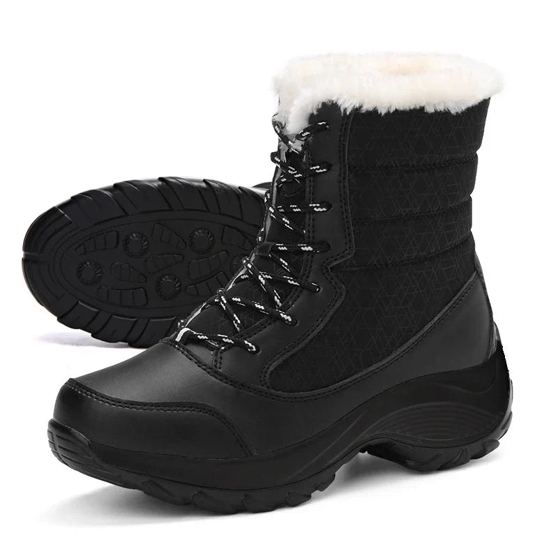 Victoria | Polished Waterproof Platform Winter Boots