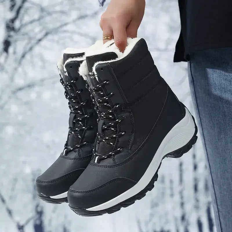 Victoria | Polished Waterproof Platform Winter Boots