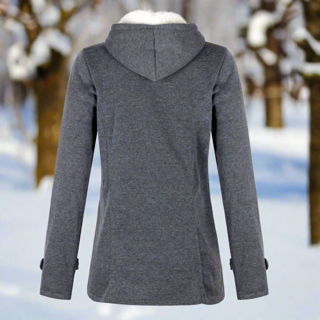 Virginia | Timeless Hooded Fuzzy-Trim Duffle Coat