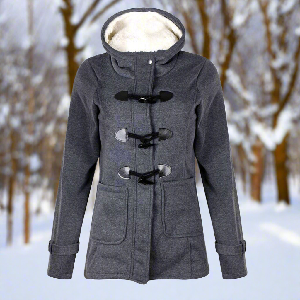 Virginia | Timeless Hooded Fuzzy-Trim Duffle Coat