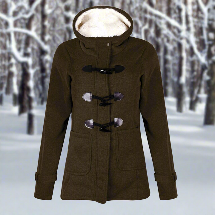 Virginia | Timeless Hooded Fuzzy-Trim Duffle Coat
