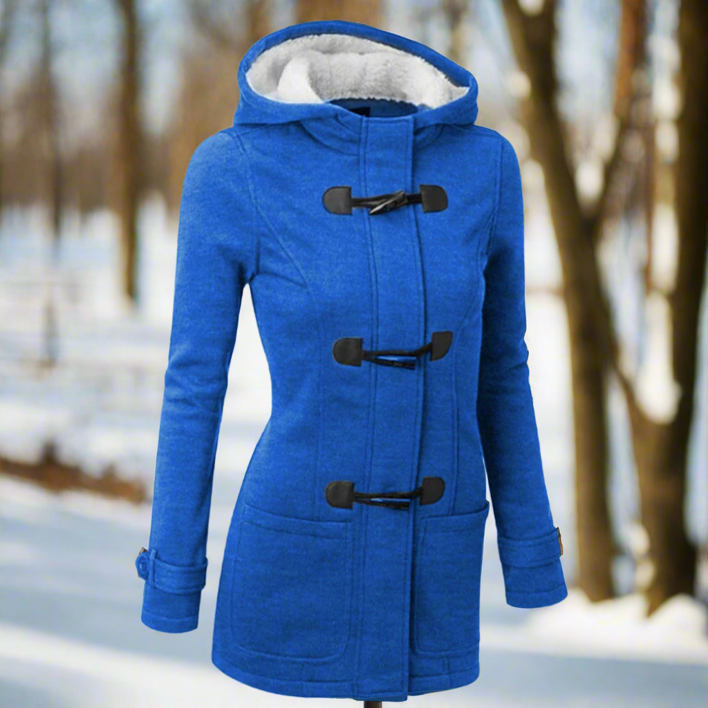 Virginia | Timeless Hooded Fuzzy-Trim Duffle Coat