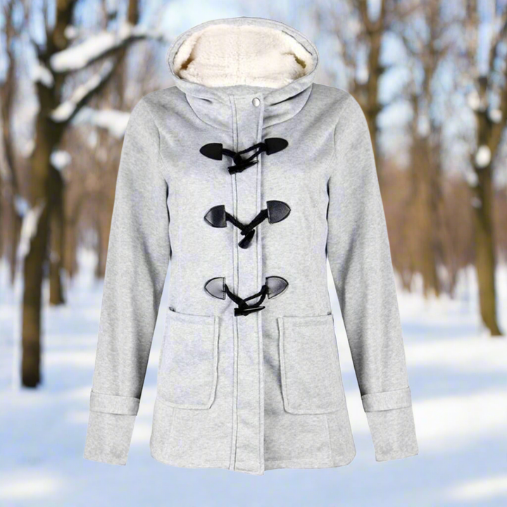 Virginia | Timeless Hooded Fuzzy-Trim Duffle Coat