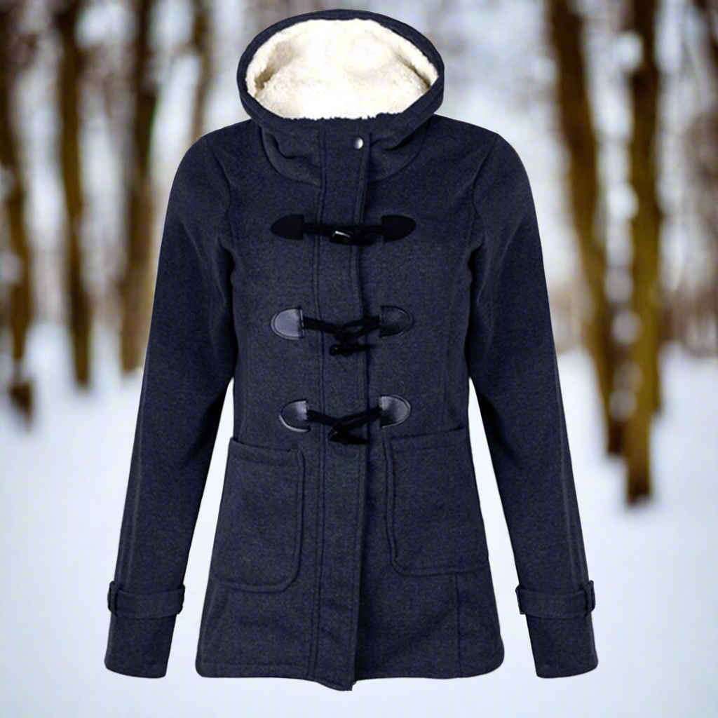Virginia | Timeless Hooded Fuzzy-Trim Duffle Coat