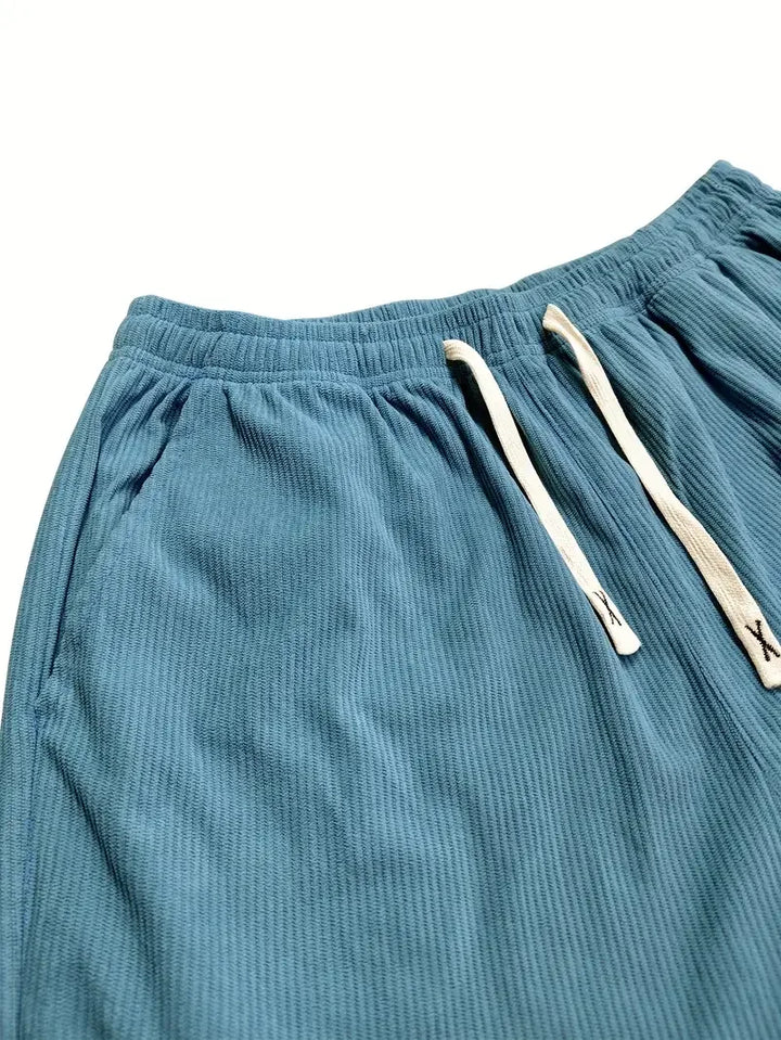 Walter | Drawstring Straight Leg Corduroy Pants