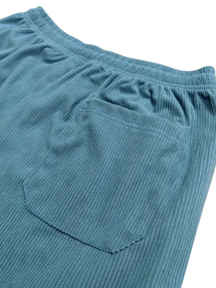 Walter | Drawstring Straight Leg Corduroy Pants