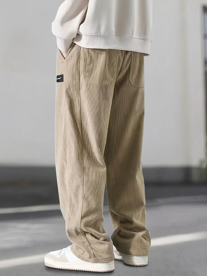 Walter | Drawstring Straight Leg Corduroy Pants