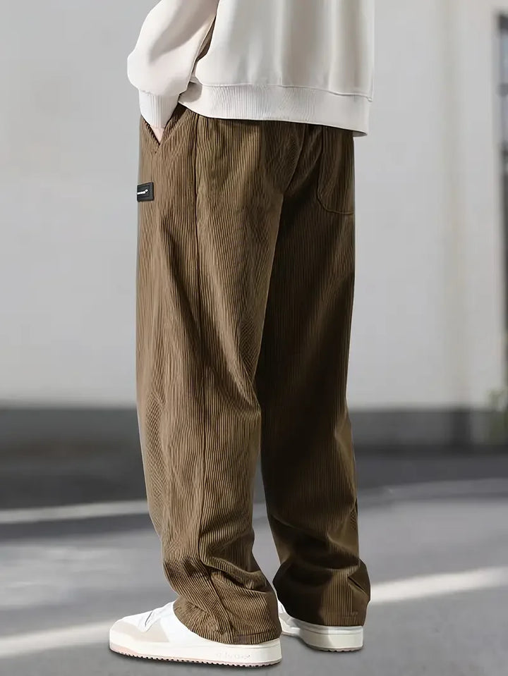 Walter | Drawstring Straight Leg Corduroy Pants