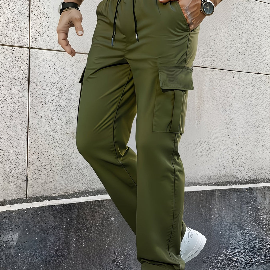 Walter | Polished Relaxed Cargo Pants with Drawstring Waist