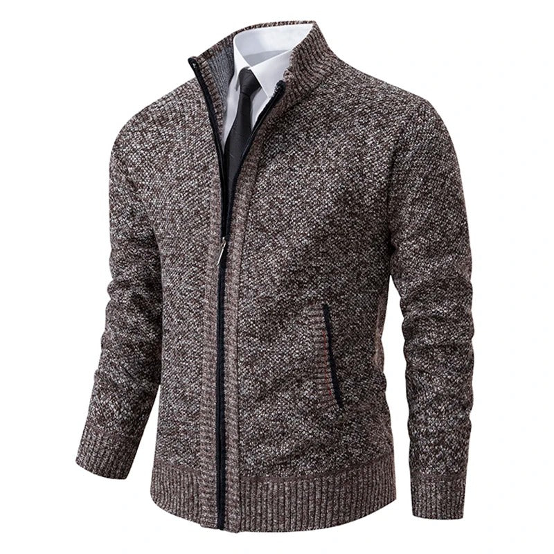 Walter | Refined Full Zip Mock Neck Mens Sweaters