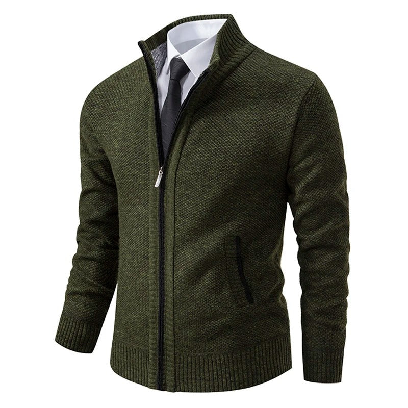 Walter | Refined Full Zip Mock Neck Mens Sweaters