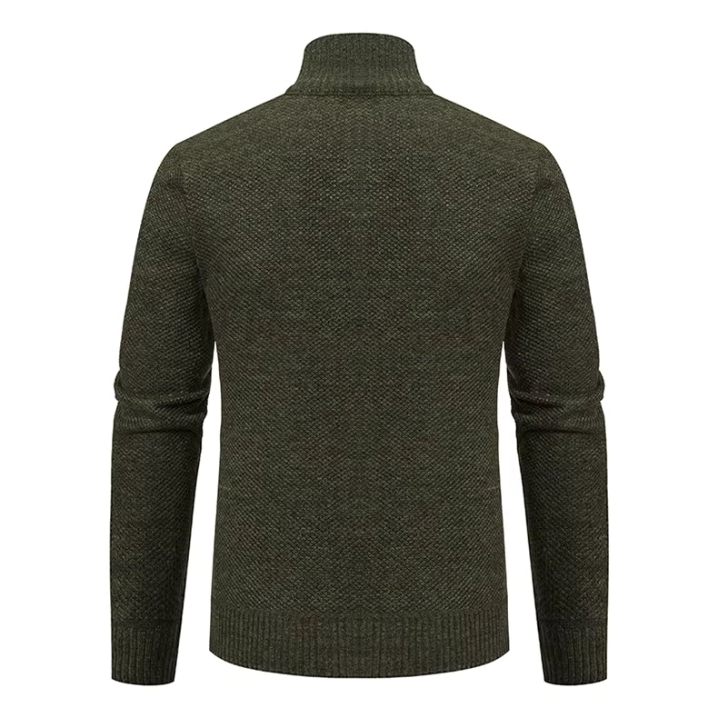 Walter | Refined Full Zip Mock Neck Mens Sweaters