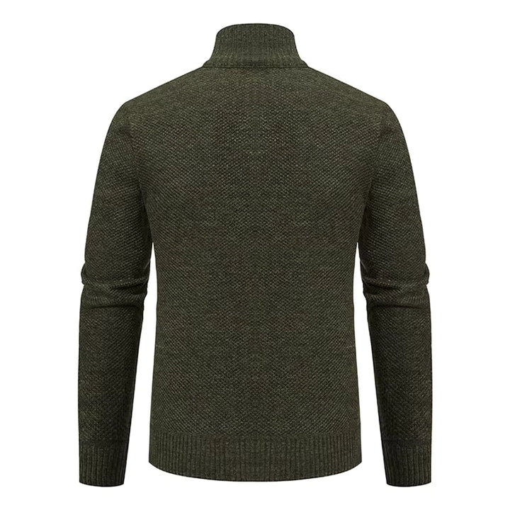 Walter | Refined Full Zip Mock Neck Mens Sweaters