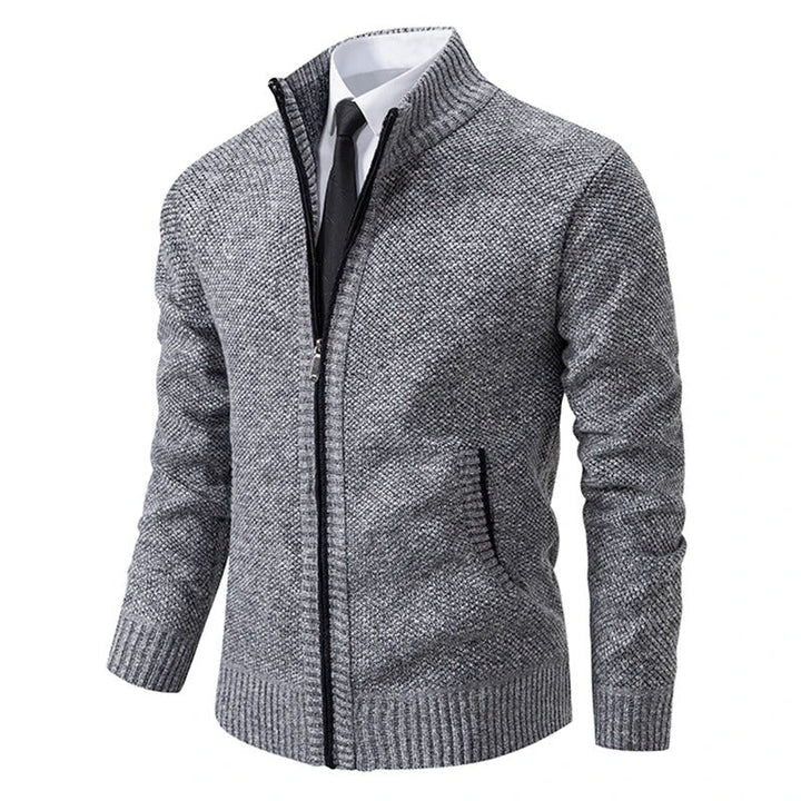 Walter | Refined Full Zip Mock Neck Mens Sweaters