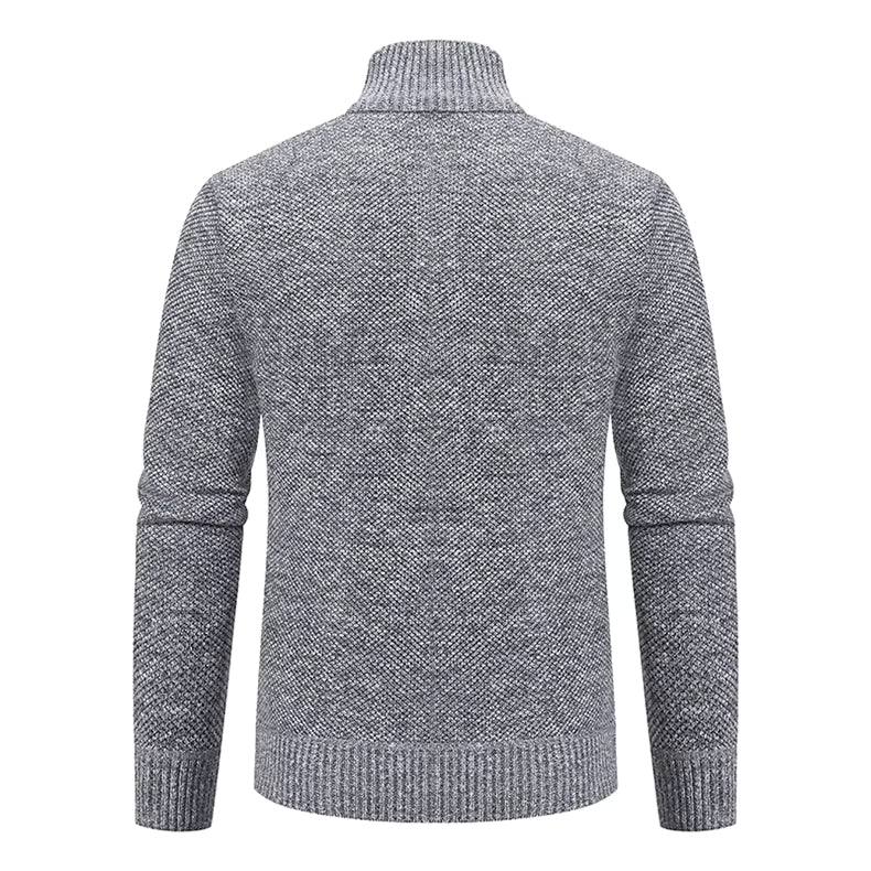 Walter | Refined Full Zip Mock Neck Mens Sweaters