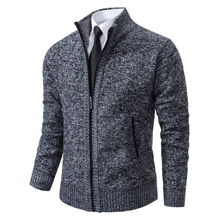 Walter | Refined Full Zip Mock Neck Mens Sweaters