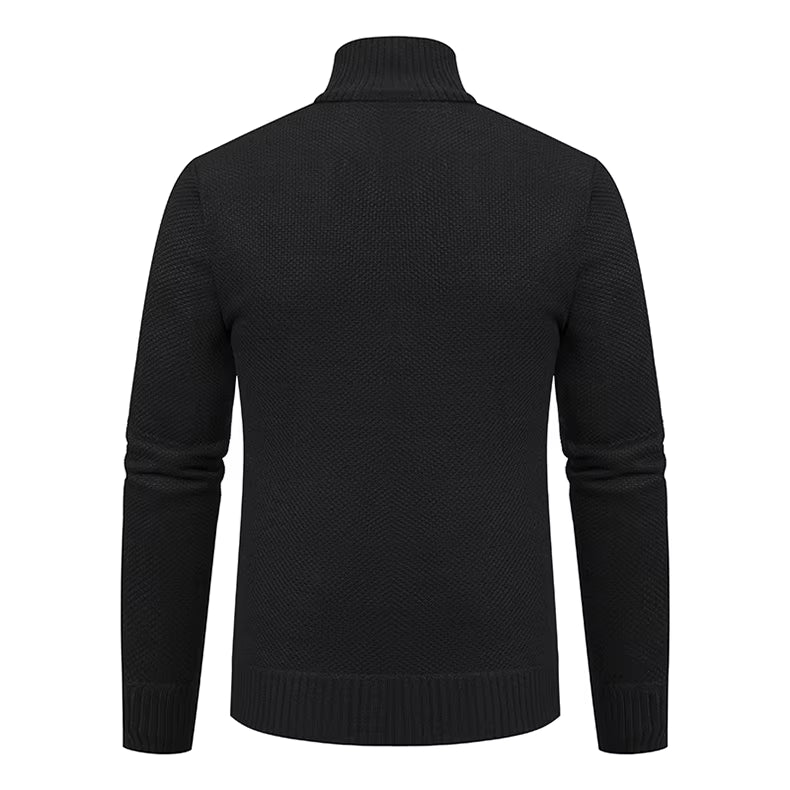 Walter | Refined Full Zip Mock Neck Mens Sweaters