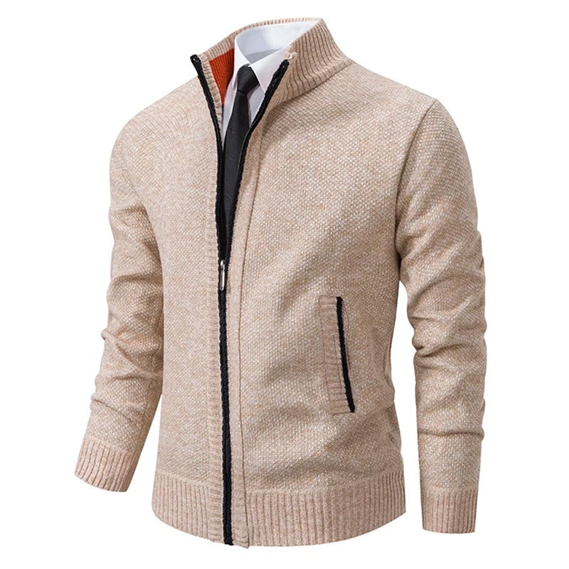 Walter | Refined Full Zip Mock Neck Mens Sweaters