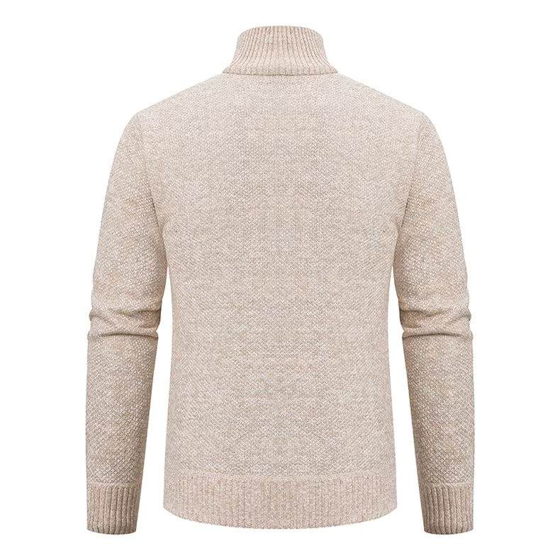 Walter | Refined Full Zip Mock Neck Mens Sweaters