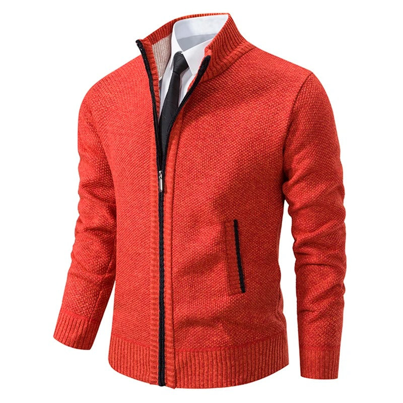 Walter | Refined Full Zip Mock Neck Mens Sweaters