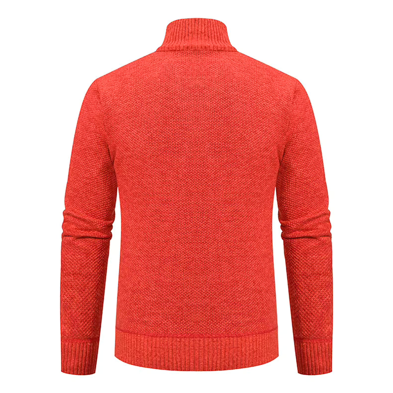 Walter | Refined Full Zip Mock Neck Mens Sweaters