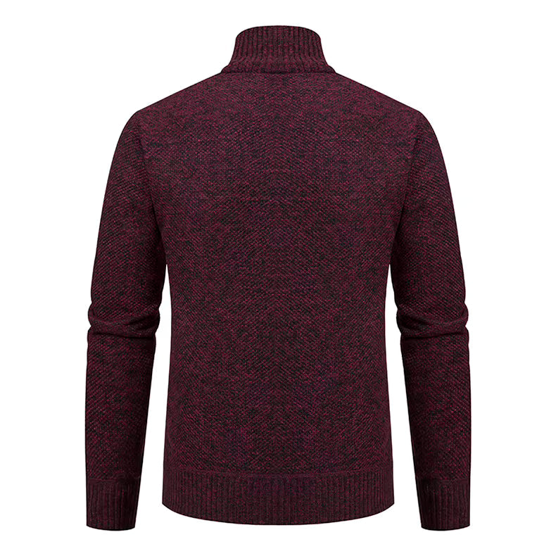 Walter | Refined Full Zip Mock Neck Mens Sweaters