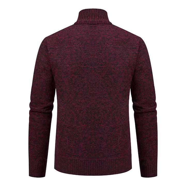 Walter | Refined Full Zip Mock Neck Mens Sweaters