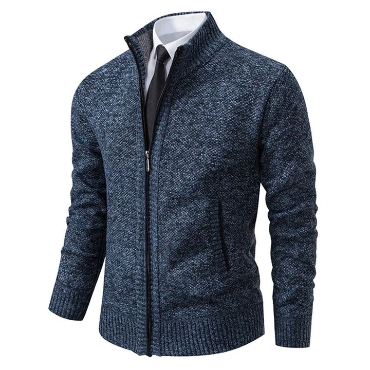 Walter | Refined Full Zip Mock Neck Mens Sweaters