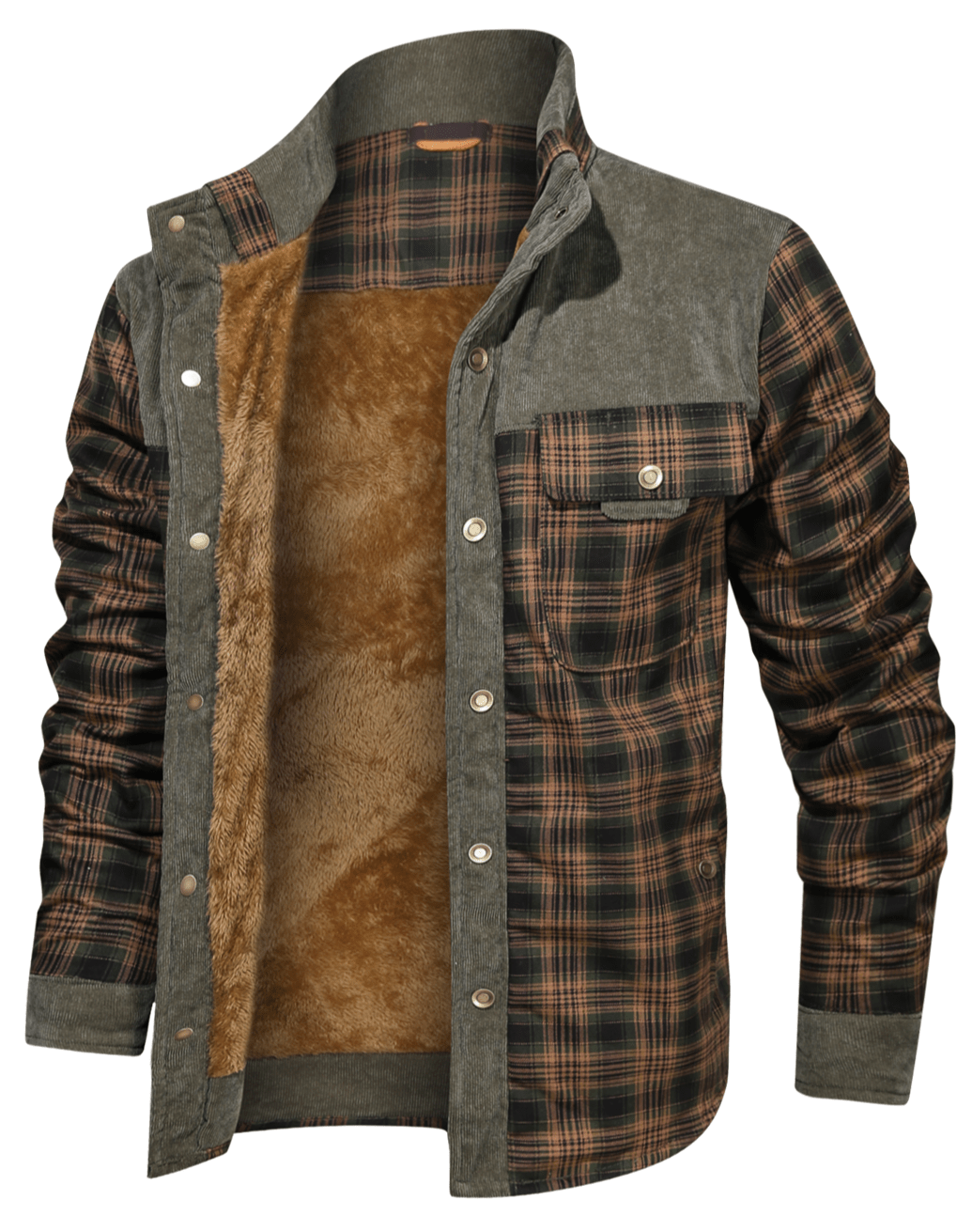 Willie | Stylish Sherpa-Lined Plaid Flannel Jacket
