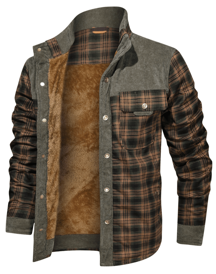 Willie | Stylish Sherpa-Lined Plaid Flannel Jacket