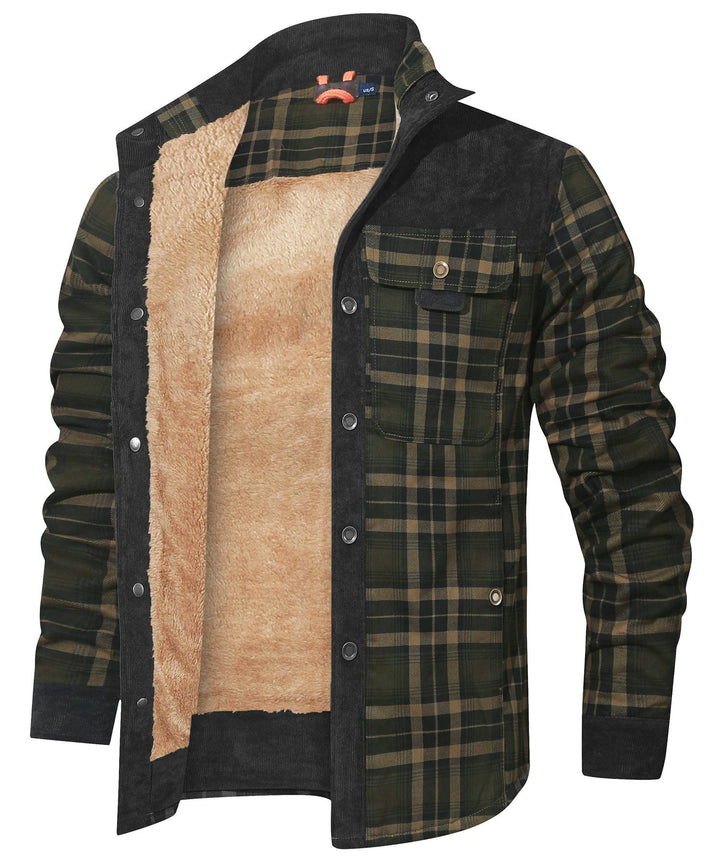 Willie | Stylish Sherpa-Lined Plaid Flannel Jacket