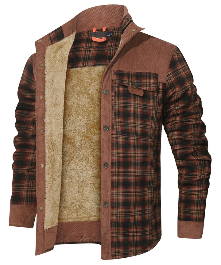 Willie | Stylish Sherpa-Lined Plaid Flannel Jacket