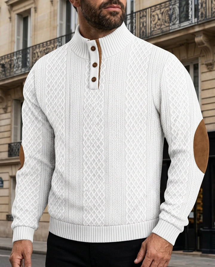 Zachary | Chic Cable Knit Mock Neck Turtleneck Sweater