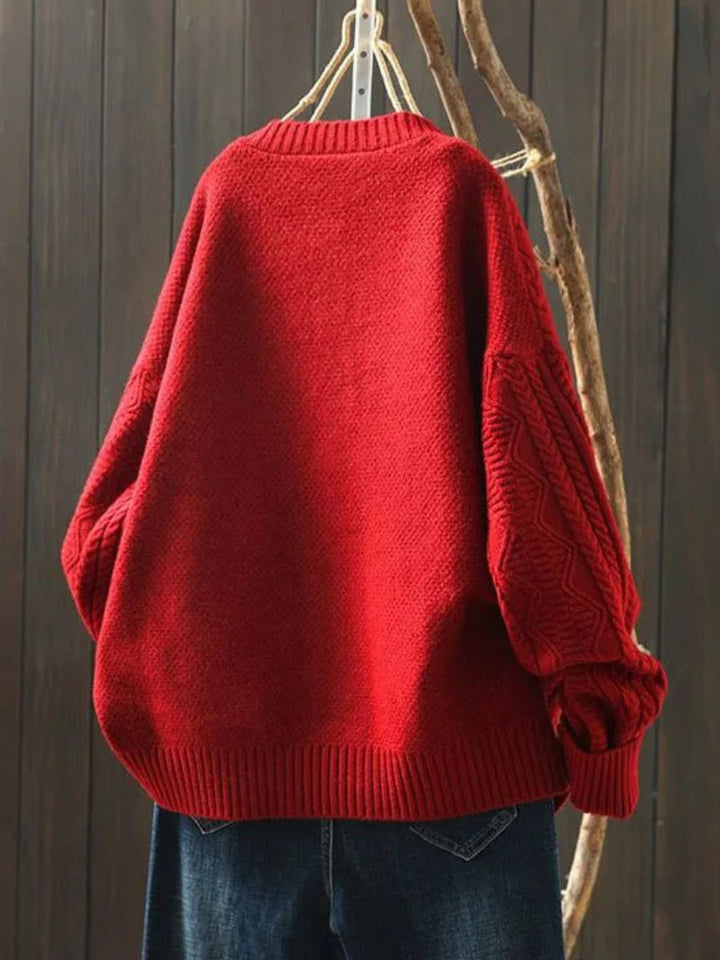 Zara | Polished Cable-Knit Oversized Knitted Jumper Cardigan